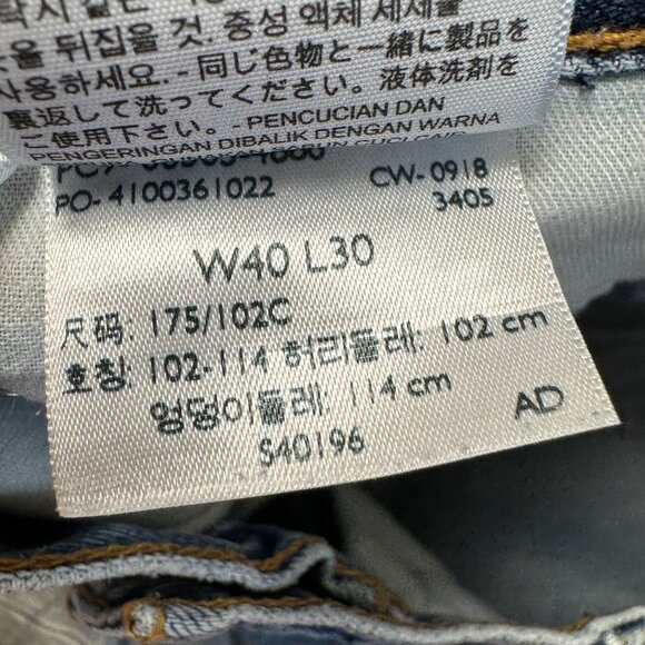 Levi's 505 Jeans Men's 40x30 Medium Wash Regular Fit Stretch Denim - Picture 2 of 10